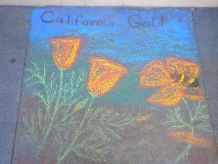 Chalk Art Honorable Mention: California Gold